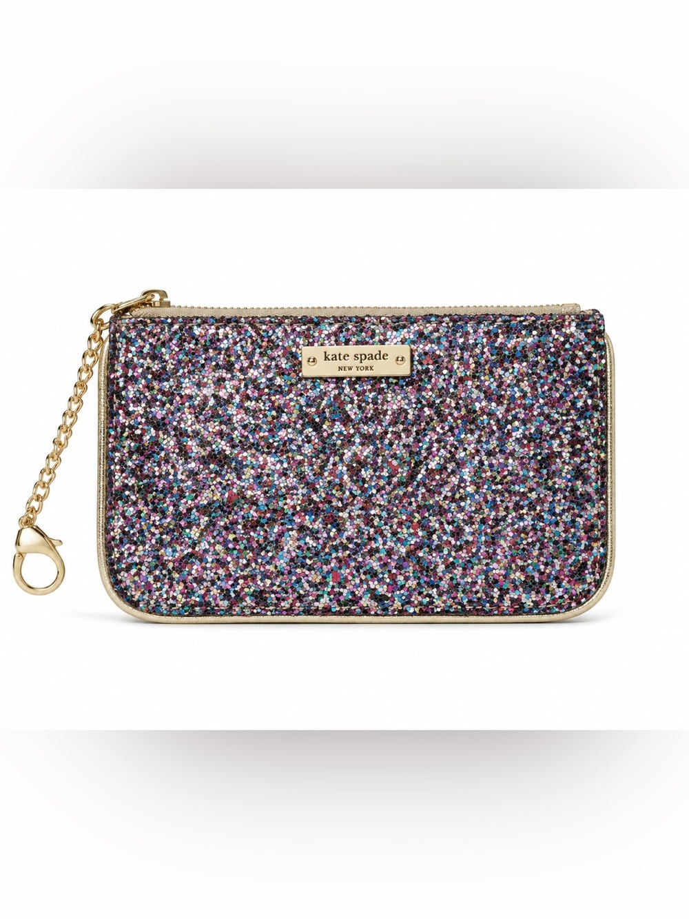 kate spade Multicolor Glitter Wristlet with Gold Hardware